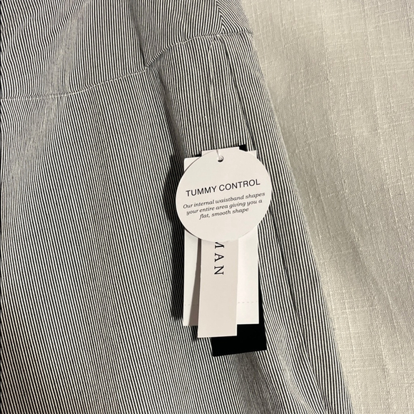 Premise Gray White Stripe Capri Tummy Control Trousers - Picture 3 of 10